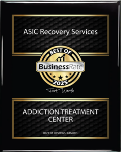 BusinessRate best-of-2025_Plaque_Award ASIC Recovery, a leading drug rehab center in Dallas, TX, welcomes individuals seeking help for substance use disorder